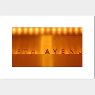 Golden Fifth Avenue NYC Posters and Art